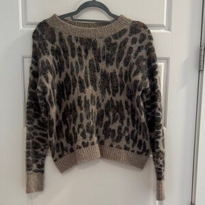Rails Animal Print Sweater - Brown and Black